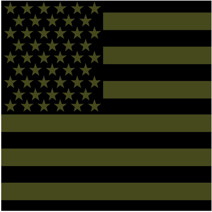 Olive Drab - US American Flag Bandana 22 in. x 22 in.