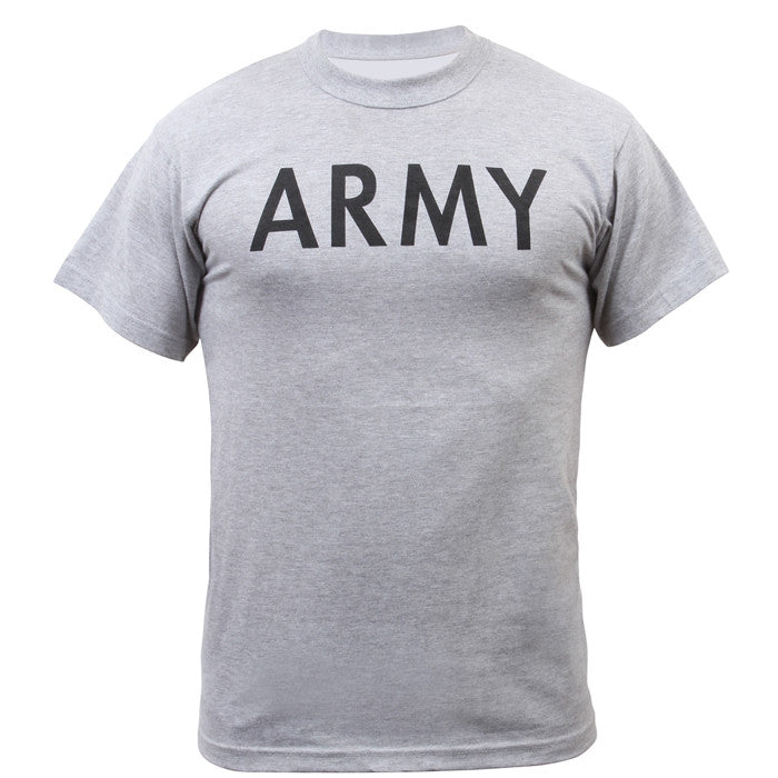 Grey - Army Physical Training T-Shirt - Workout PT Gym Shirt - Kids