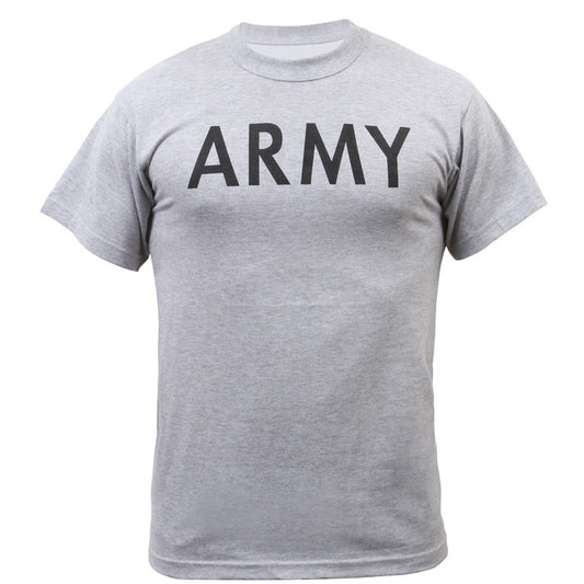 Grey - Army Physical Training T-Shirt - Workout PT Gym Shirt - Kids