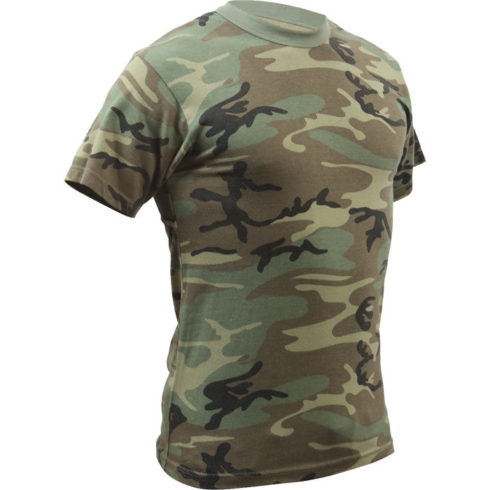 Woodland Camo - Tactical Short Sleeve Vintage Washed T-Shirt