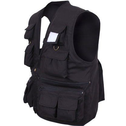 Black - Fishing and Travel Vest 17 Pockets
