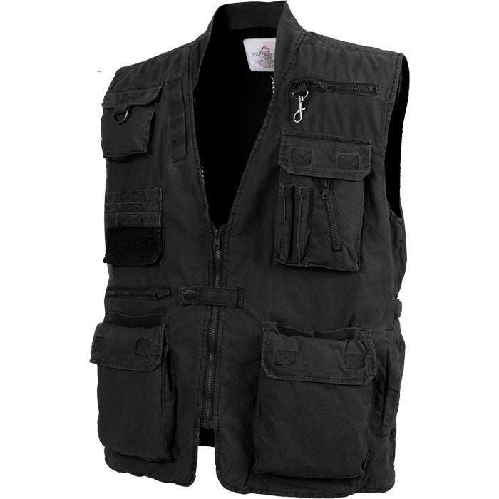 Black - Deluxe Safari Outback  Photo Journalists Vest
