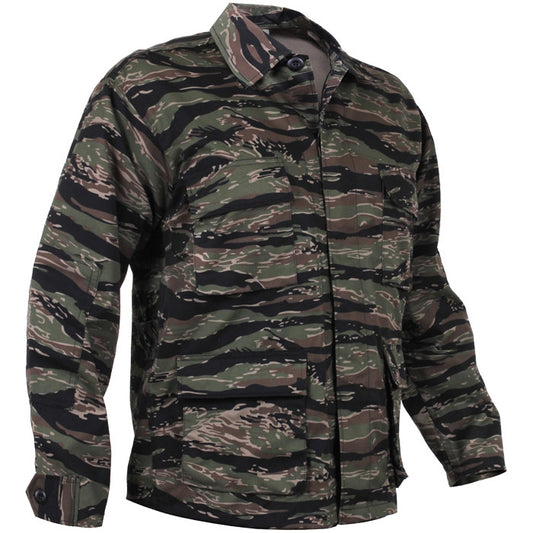 Tiger Stripe Camouflage - Tactical BDU Shirt - Polyester Cotton Twill