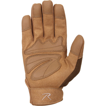 Coyote Brown - Mechanics Gloves, Impact Protection Work/Bikers Glove, Moisture Wicking