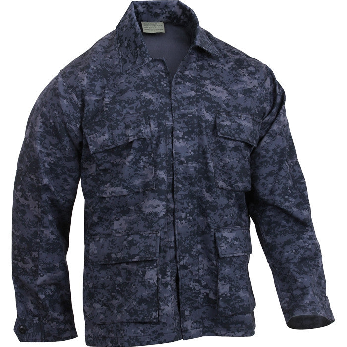 Midnight Digital Camouflage - Military BDU Shirt (Cotton/Polyester)