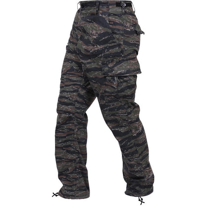 Tiger Stripe Camouflage - Tactical BDU Pants Cargo Fatigues - Poly/Cotton Twill - Button Fly