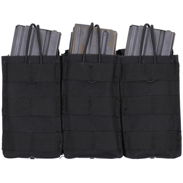 Black - MOLLE Compatible Triple MAG Pouch