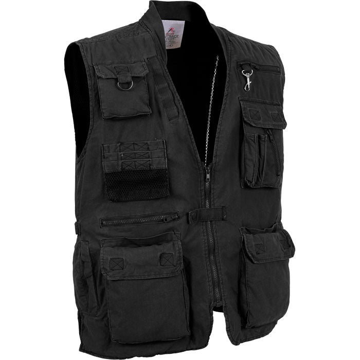 Black - Deluxe Safari Outback  Photo Journalists Vest