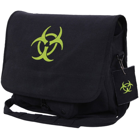 Black - Bio-Hazard Vintage Canvas Paratrooper Shoulder Bag
