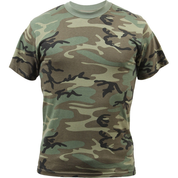Woodland Camo - Tactical Short Sleeve Vintage Washed T-Shirt