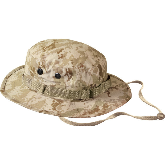Desert Digital Camouflage - Tactical Military Boonie Bucket Hat - Polyester Cotton