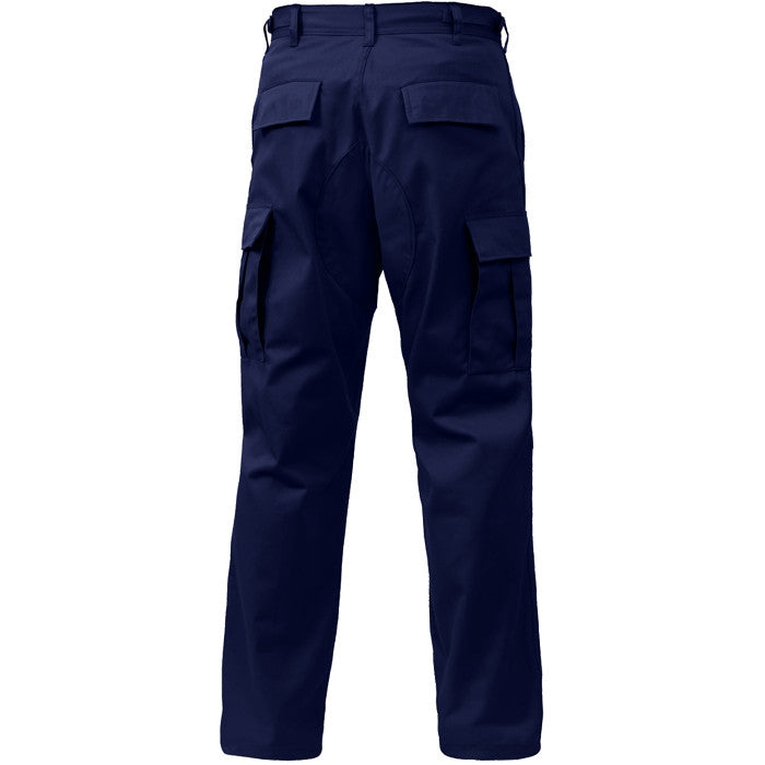 Midnight Blue - Tactical BDU Pants Cargo Fatigues - Poly/Cotton Twill - Zipper Fly