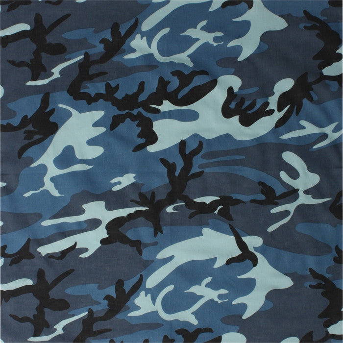 Sky Blue Camouflage - Military Jumbo Bandana 27 in. x 27 in.