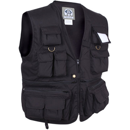 Black - Fishing and Travel Vest 17 Pockets