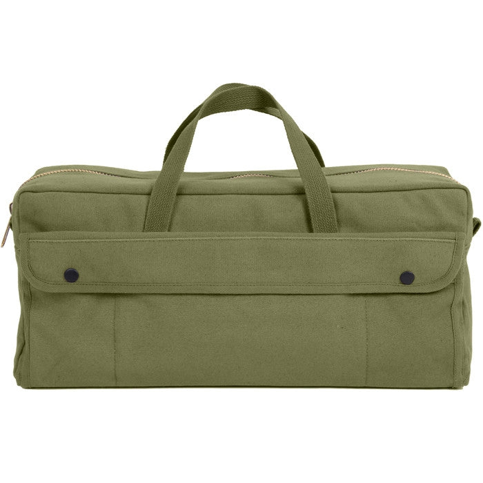 Olive Drab - Military Brass Zipper Mechanics Jumbo Tool Bag