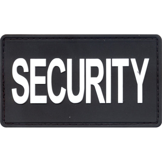 Black - SECURITY Patch Water Resistant PVC with Hook Back