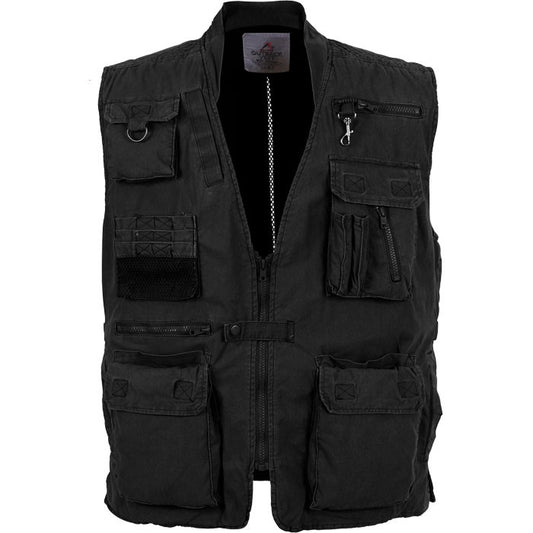 Black - Deluxe Safari Outback  Photo Journalists Vest