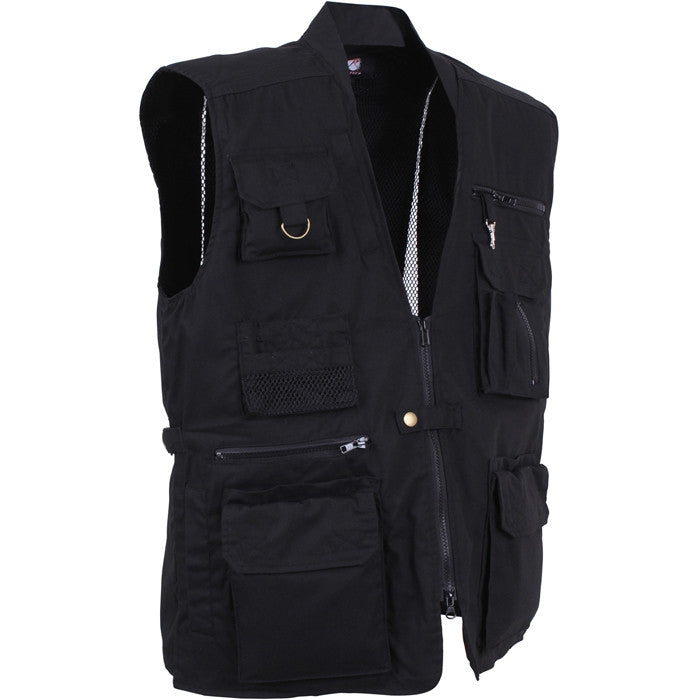 Concealed Safari Outback Carry Vest Black