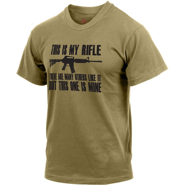 Coyote Brown – “This Is My Rifle” Military T-Shirt | Rifleman’s Creed Graphic Tee