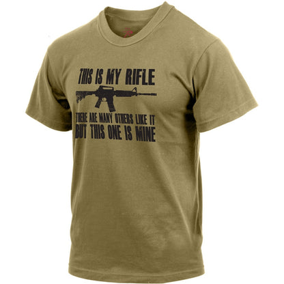 Coyote Brown – “This Is My Rifle” Military T-Shirt | Rifleman’s Creed Graphic Tee