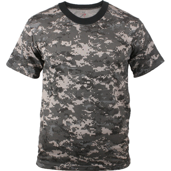 Subdued Urban Digital Camo - Tactical Short Sleeve T-Shirt, Poly/Cotton