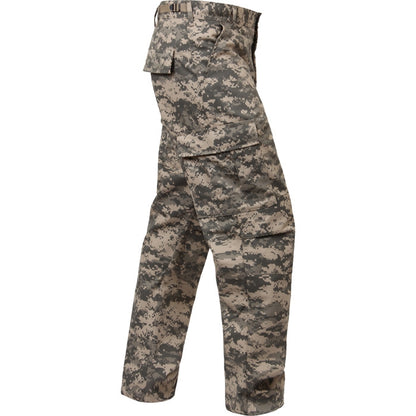 ACU Digital Camouflage - Tactical BDU Pants Cargo Fatigues - Poly/Cotton Twill - Zipper Fly