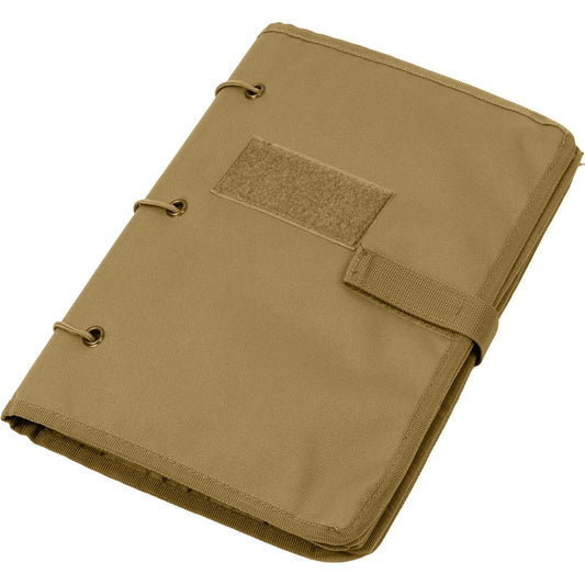Coyote Brown Hook &amp; Loop Patch Book Tactical Morale Patch Display Storage Binder Removable Pages