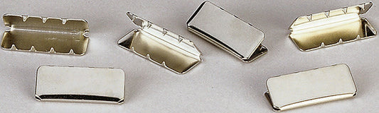 Chrome GI Web Belt Tips - 100 Pack Bag