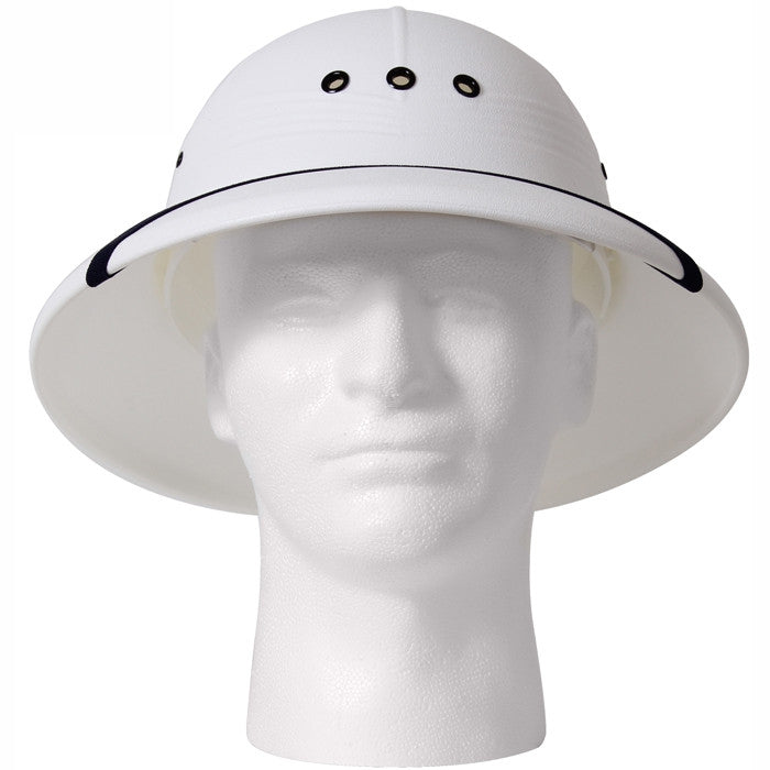 White - GI Type Vietnam Style Pith Helmet - USA Made