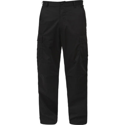 Black - Tactical BDU Pants Cargo Fatigues - Poly/Cotton - Zipper Fly - Relaxed Fit