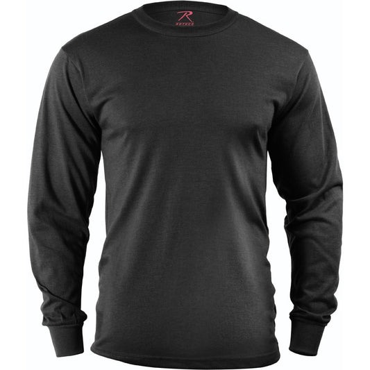 Black - Tactical Long Sleeve T-Shirt, Poly/Cotton