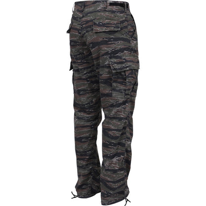 Tiger Stripe Camouflage - Tactical BDU Pants Cargo Fatigues - Poly/Cotton Twill - Button Fly