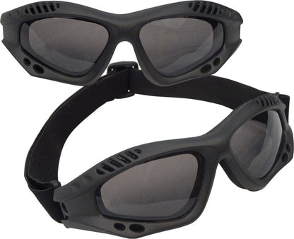 Black Tactical Goggles Anti Scratch Anti Fog Military Eye Protection UV400 Ballistic Style Goggles