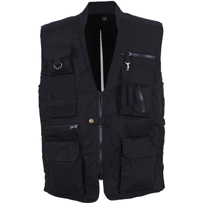 Concealed Safari Outback Carry Vest Black