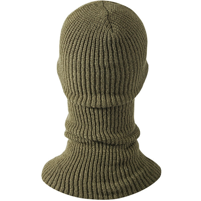 Olive Drab One Hole Face Mask Acrylic Balaclava Made in USA Cold Weather Tactical Mask